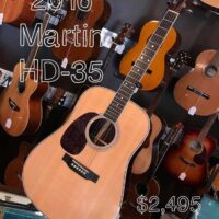 2016 Martin HD-35 lefty w/ohsc - $2,494