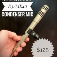 Sennheiser K3/ME40 cardioid electret condenser mic - $125