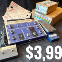 1970s Musictronics Mu-Tron Bi-Phase w/c-100 Opti-Pot expression pedal, 2 button footswitch, three preset cards & original boxes - $3,995