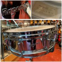 1960s Rogers Powertone snare 5”x14” w/leather bag - $275