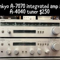 1980-‘81 Onkyo A-7070 integrated amp & A-4040 tuner - $250