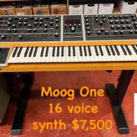 Moog One 16 voice polyphonic analog synth w/cover and automated stand - $7,500