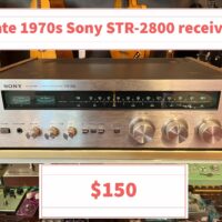 Late 1970s Sony STR-2800 receiver - $150