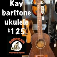 Kay baritone ukulele w/original chip case - $125