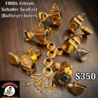 1980s Gibson Schaller Sealfast (Bullseye) 3 on a side tuners - $350