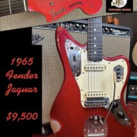 1965 Fender Jaguar w/hsc in Candy Apple Red - $9,500