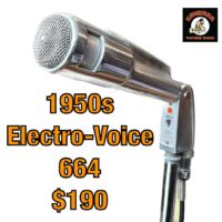1950s Electro-Voice 664 dynamic mic w/cable - $190