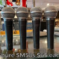 Shure SM58 dynamic mics - $65 each