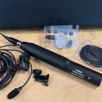 Audio-Technica AT899 condenser lavalier mic w/AT8537 power module, case & accessories - $80