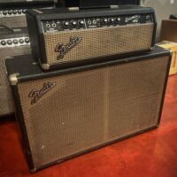 1966 Fender Bassman head & 2x12” cab - $2,495 Previous owner installed 1983 Fender labeled Eminence speakers.