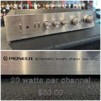 Pioneer SA-410 stereo integrated amp - $80
