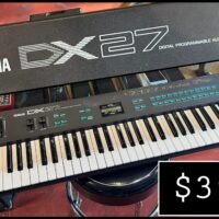 c.1985 Yamaha DX27 synth w/power supply - $395