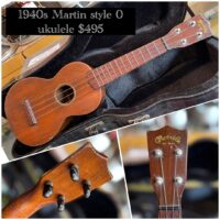 1940s Martin style 0 ukulele w/hsc - $495