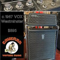 c.1967 VOX Westminster V1182 head and cab w/trolly - $895
