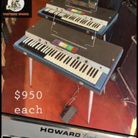 1960s Howard Combo Organs w/legs, lid, volume pedal & music stand - $950 each.
