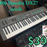 1980s Yamaha DX27 synth w/power supply - $395