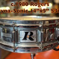 c.1980 Rogers Dyna-Sonic “Big R” 14”x5” snare - $325