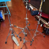 Tama Leverglide hi hat stand - $50 Tama snare stand - $30 Tama cymbal boom stand - $60 Gibraltar cymbal stand - $40