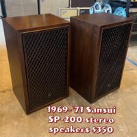 1969-‘71 Sansui SP-200 3-way stereo speakers - $350