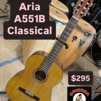 c.1970 Aria A1551B classical guitar w/hsc - $295