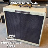 1995 Fender Blues DeVille blonde 4x10” combo - $595 Made in USA. Call 323-505-7777 to purchase.