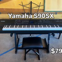 2005-‘09 Yamaha S90SX 88 weighted action keys synth w/bench, keyboard stand, music stand & sustain pedal - $795