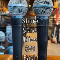 Shure SM58 dynamic mics - $70 each.