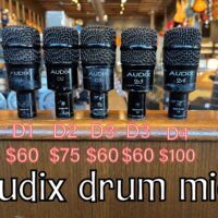 Audix drum mic’s ranging from $60 to $100