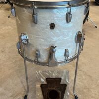 1950s WFL 12x15” white marine pearl marching snare converted to floor tom - $275