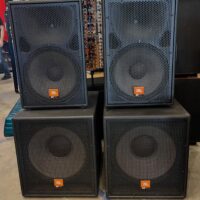 JBL MP 415 & MP 418S PA speaker set - $595