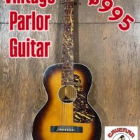 Vintage Oscar Schmidt parlor guitar w/original chip case - $995