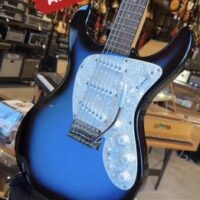 c.2002 Danelectro Danoblaster Innuendo baritone guitar w/built in effects. Comes with hard shell case - $475