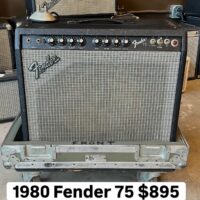 1980 Fender 75 w/footswitch & flight case - $895