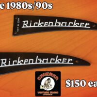 Original late 80s/90s Rickenbacker 6” truss rod covers. $150 each.