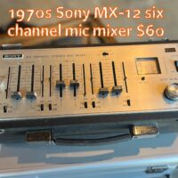 1970s Sony MX-12 six channel mic mixer W/lid - $60