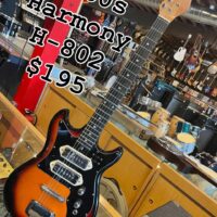 1960s Harmony H-802 - $195 Tuners & knobs replaced. Pickup rings added.