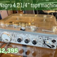 Early 1970s Nagra 4.2 1/4” mono tape machine w/case, strap, power supply, manual & remote - $2,395
