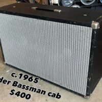 c.1965 Fender Bassman cab w/Altec 417-8H speakers - $400