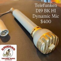 Telefunken D19 BK HI dynamic mic - $400