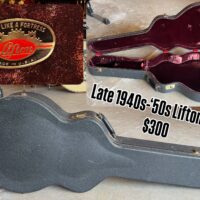 Late 1940s to 1950s Lifton case for 16” dreadnought & archtop guitars - $300