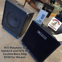 1977 Polytone 101 Sidekick and 1976 100 Custom Bass Amp (both with covers) - $550 for the pair
