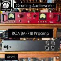 Gruning Audioworks RCA BA-71B Preamp - $1,995