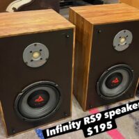 Infinity RS9 speakers (replaced woofers) - $195