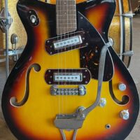 1960s Stafford Japanese hollowbody w/chip case - $495