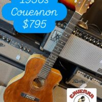 1950s Couesnon acoustic w/gig bag - $795 Previous owner replaced bridge & fretboard.