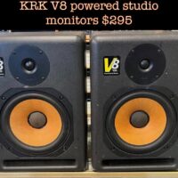 KRK V8 powered studio monitors $295