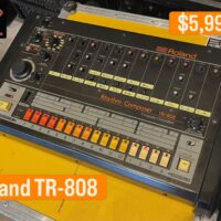1981 Roland TR-808 drum machine w/cover, dust cover & flight case - $5,995