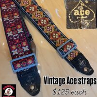 Vintage Ace guitar straps - $125 each.