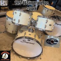 1975-‘86 Slingerland 4pc +snare - $2,295 22”x14”’kick, 16”x16” floor, 13”x9” rack, 12”x8” rack tom & 14”x5.5” snare.
